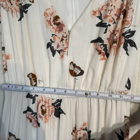Free People All I Got Floral Maxi Dress in Ivory & Pink Size 2 Boho - Picture 5 of 15